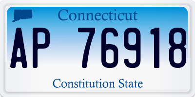 CT license plate AP76918