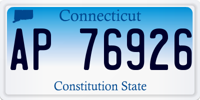 CT license plate AP76926