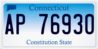 CT license plate AP76930