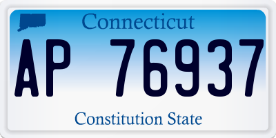 CT license plate AP76937
