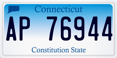 CT license plate AP76944