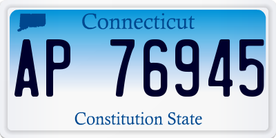 CT license plate AP76945