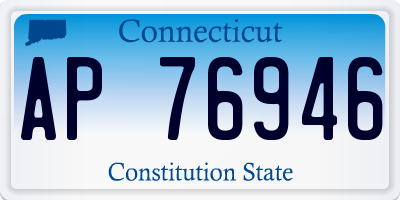 CT license plate AP76946