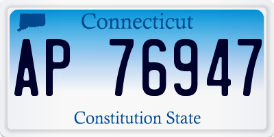 CT license plate AP76947
