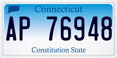 CT license plate AP76948