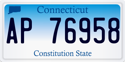 CT license plate AP76958