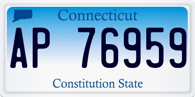 CT license plate AP76959