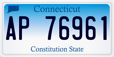 CT license plate AP76961