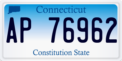 CT license plate AP76962