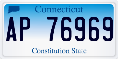 CT license plate AP76969