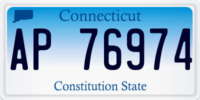 CT license plate AP76974
