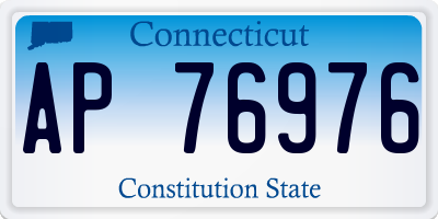 CT license plate AP76976