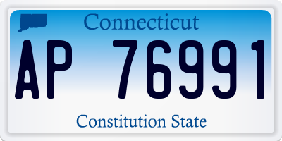 CT license plate AP76991