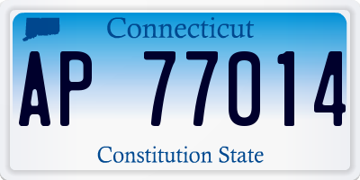 CT license plate AP77014