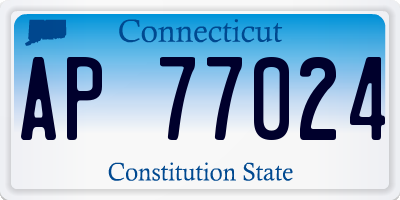 CT license plate AP77024