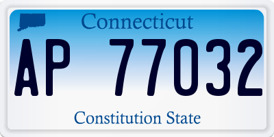 CT license plate AP77032
