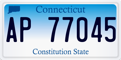 CT license plate AP77045