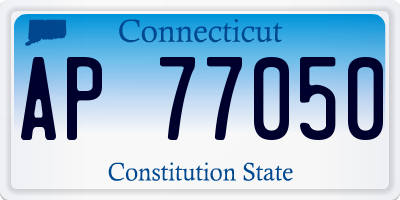 CT license plate AP77050