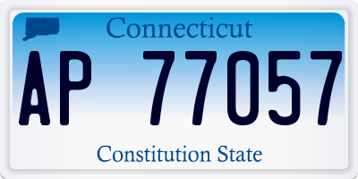CT license plate AP77057