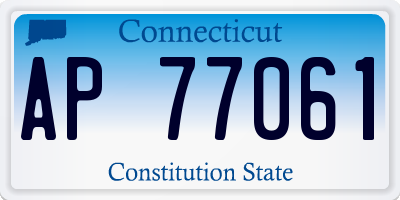CT license plate AP77061