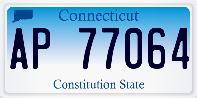 CT license plate AP77064