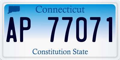 CT license plate AP77071