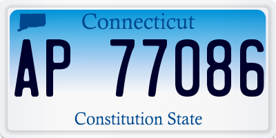 CT license plate AP77086