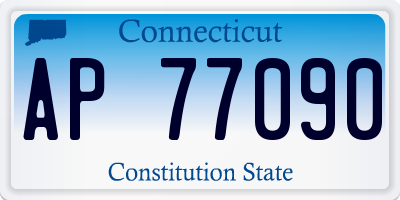 CT license plate AP77090