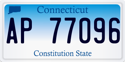 CT license plate AP77096