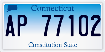 CT license plate AP77102