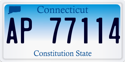 CT license plate AP77114