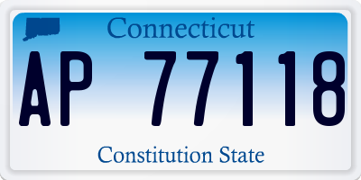 CT license plate AP77118
