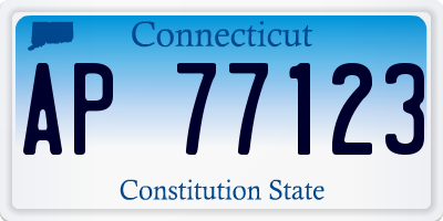 CT license plate AP77123