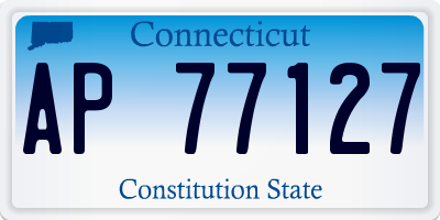 CT license plate AP77127