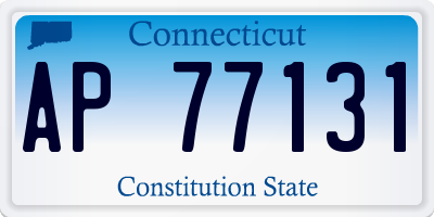 CT license plate AP77131