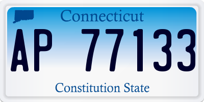 CT license plate AP77133