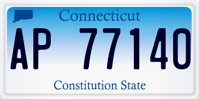 CT license plate AP77140