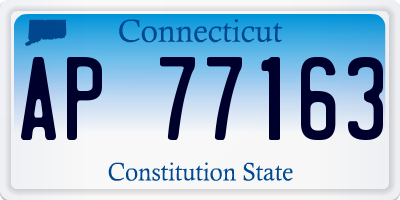 CT license plate AP77163