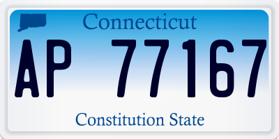 CT license plate AP77167