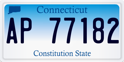 CT license plate AP77182