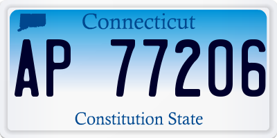 CT license plate AP77206