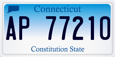 CT license plate AP77210