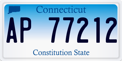 CT license plate AP77212