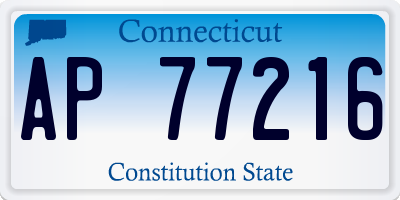 CT license plate AP77216