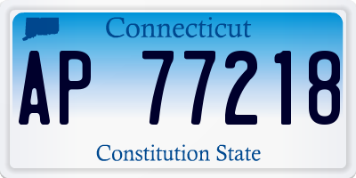 CT license plate AP77218