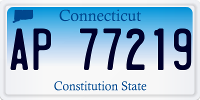 CT license plate AP77219