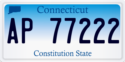 CT license plate AP77222