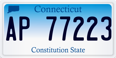 CT license plate AP77223