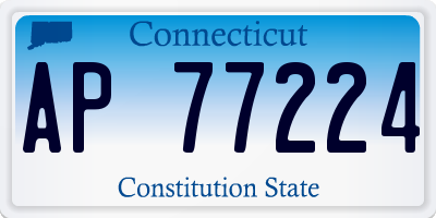 CT license plate AP77224