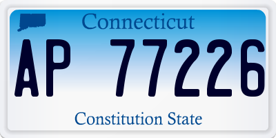 CT license plate AP77226